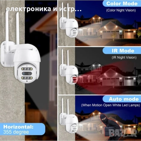 Sumker Intelligent AI WiFi Full HD камера 10X увеличение 2X обектив , снимка 4 - Камери - 53160280