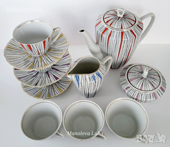 Сервиз за чай или дълго кафе Китка Нови Пазар., снимка 10 - Други ценни предмети - 52418893