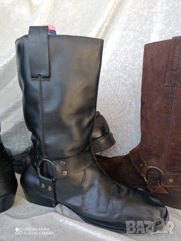 мото тиин боти, УНИСЕКС БОТУШИ черни, 42 - 43, BIKER BOOTS, рокер боти, чопър, хард, снимка 3 - Мъжки ботуши - 43905915