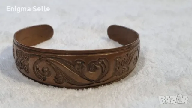 Vintage медна гривна , снимка 3 - Гривни - 49830701