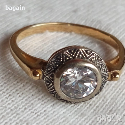 Сребърни пръстени с рубини, сапфир, аквамарин и позлата., снимка 4 - Пръстени - 53503133