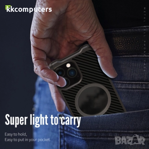 Apple iPhone 13 Pro Max Удароустойчив R-JUST RJ51 Hollow Метален Калъф и Протектор, 49,92 лв,, снимка 8 - Калъфи, кейсове - 52818631