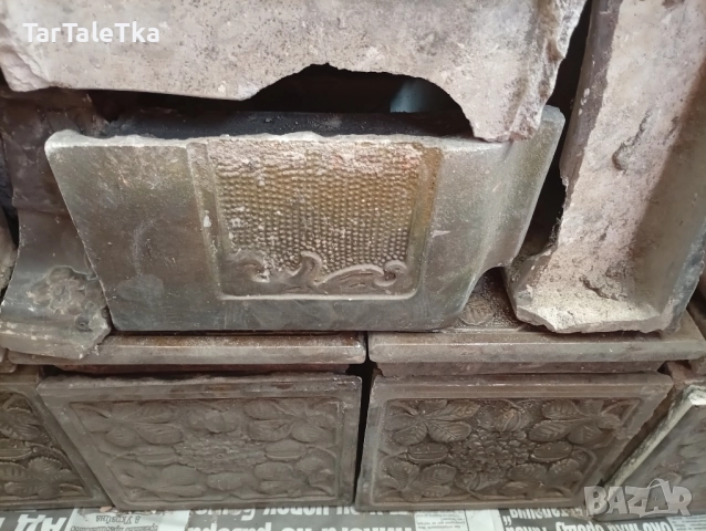 Камина, печка на дърва, сглобяема от огнеупорни тухли с орнаменти Варна, снимка 5 - Печки, фурни - 51798724