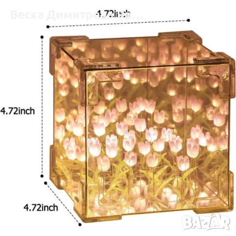 Очарователна нощна лампа лале – Многофункционално освежаване на вашето пространство, снимка 2 - Настолни лампи - 51001118