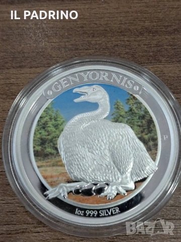 Сребро Genyornis цветна монета прууф рядка 1 унция OZ