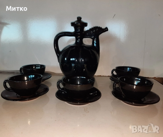 Ретро керамични Битови сервизи за ракия, снимка 13 - Сервизи - 52860811