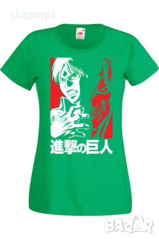 Дамска тениска _Attack on Titan Eren Jeager 02,Анимация,игра,Празник,Повод., снимка 5 - Тениски - 38057331