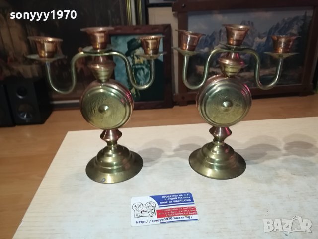 ДВА СВЕЩНИКА ОТ ФРАНЦИЯ 0801240852, снимка 15 - Антикварни и старинни предмети - 43706925