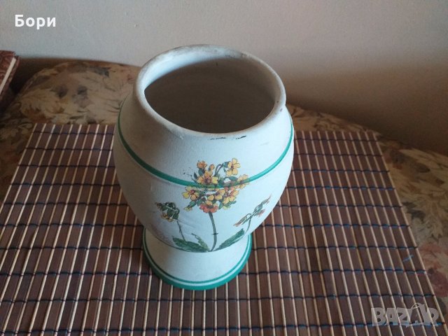 Рисувана керамична ваза, снимка 2 - Вази - 29037840