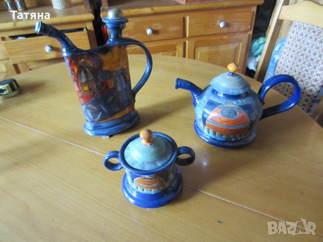   ;КЕРАМИКА/чиния ;кана;захарница;свещници/ЦВЕТЕ - дърво/, снимка 10 - Други - 28692036