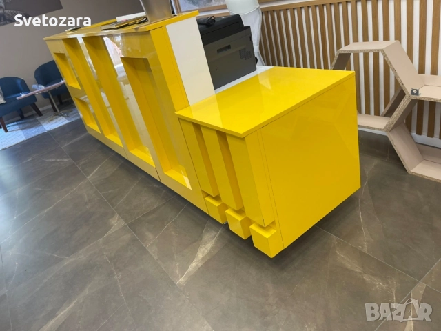 Рецепция за хотел, магазин/ MDF ,жълт гланц/ , снимка 4 - Бюра - 51666922