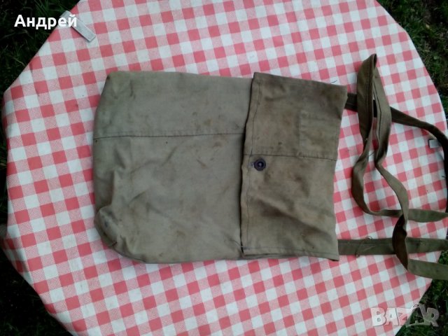 Стара брезентова чанта #5, снимка 3 - Антикварни и старинни предмети - 28731414