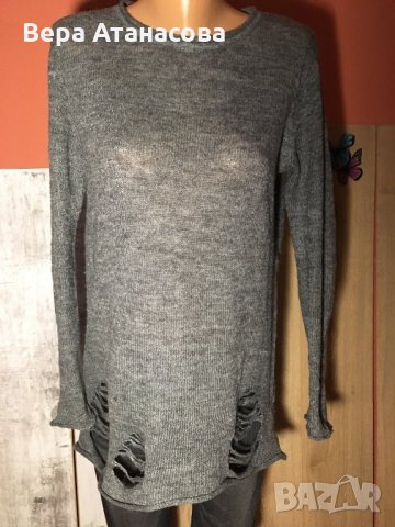 🔝❄️🔝Divided,плетена туника с накъсан ефект,с,м размер, снимка 1