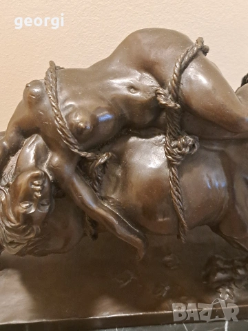 масивна бронзова пластика "Похищението на Европа", снимка 5 - Декорация за дома - 53302508