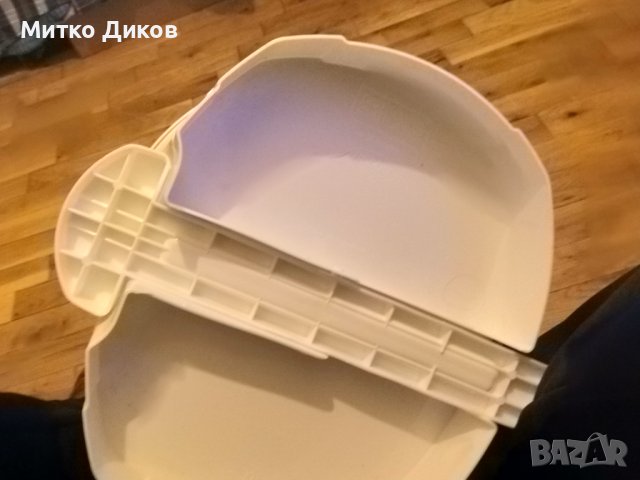Кошче за боклук 10литра бяло с пластмасов педал-Н-33см на 30х25см нова на половин цена, снимка 7 - Форми - 43855156