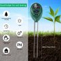 Устройство на контрол на почвата, осветеността и влагата в градината iPower 3-in-1 Soil Test