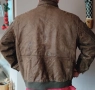 Винтидж Jos. A. Bank кожено кафяво Bomber Aviator Пилотско Хл, снимка 2