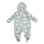Бебешки полар ромпър Ментово Бяло с качулка с дизайн на динозавър S_1245177, снимка 4