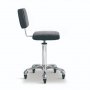 Козметичен/фризьорски стол - табуретка с облегалка Gordon B - черна/бяла 49/69 см, снимка 8