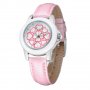 Дамски часовник 038, розов, със сърчица, снимка 1 - Дамски - 27799325