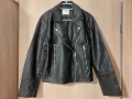 Дамско черно кожено яке размер ХЛ, снимка 3