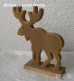 Дървена шейна, декоративна, малка  и елен, снимка 8