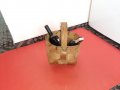  Стара Ретро Дървена Плетена Средна Кошничка , снимка 3