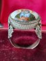Сребърен 84 пръстен царска Русия с емайл, снимка 1 - Пръстени - 43760762