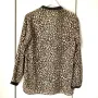 Разпродажба спешно Mango леопардова дамска риза шифон леопардов принт дълъг ръкав M L Манго, снимка 6