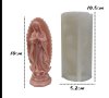 3D Висок Дева Мария Богородица религиозен силиконов молд форма фондан шоколад гипс смола свещ, снимка 1 - Форми - 43690451