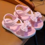 Детски силиконови сандали с панделка, снимка 2