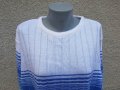 4XL Нов  пуловер в бяло и синьо, снимка 2