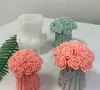 3D Ваза с рози Голям силиконов молд форма за свещи гипс, снимка 4