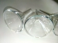 Стъклени лабораторни фунийки 3 броя., снимка 3