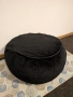 Черен Пуф, Барбарон - мека табуретка, Кресло без облегалка, снимка 2