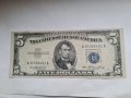 SCARCE. USA  🇺🇸  $ 5 DOLLARS 1953 SILVER CERTIFICATES. NO MOTTO , снимка 1