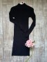 Черна класическа нова елегантна ежедневна еластична рокля рипс рипсена, снимка 6
