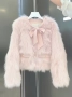 Ново розово сако, ново розово палто с имитация на косъм, снимка 1