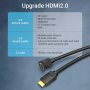 Vention Кабел HDMI Right Angle 90 v2.0 M / M 4K/60Hz Gold - 2M - AARBH, снимка 5