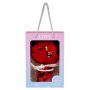 Подаръчен комплект "Обичам те" букет от вечни цветя и чаша в луксозна кутия, снимка 1