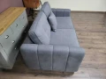 Сив диван от плат с функция сън, снимка 12
