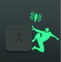 Спайдърмен Spiderman светещ флуоресцентен неонов стикер за контакт ключ на лампа копчето