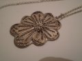 Старинен  медальон - филигран със нов синджир, снимка 7