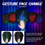 SPEWOM Светеща светодиодна маска с разпознаване на жестове и трансформация, снимка 3