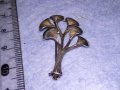 ФЛОРАЛНА СРЕБЪРНА ВИНТИДЖ БРОШКА ЛАКИРАНО СРЕБРО 925 РЕТРО СТИЛ БИЖУ МАЙСТОРСКА РЪЧНА РАБОТА 12332, снимка 15