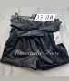 Черни кожени панталонки, снимка 1 - Къси панталони и бермуди - 38378797