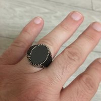 Мъжки сребърен пръстен чисто нов, снимка 1 - Пръстени - 39446214