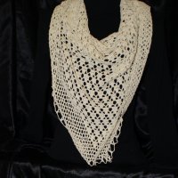 Ръчно плетен на една кука шал /плетиво подарък hand made/, снимка 8 - Шалове - 35141588