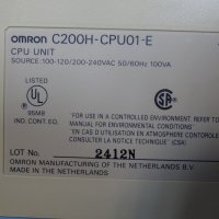 контролер Omron C200H-CPU01-E sysmac programmable controller, снимка 4 - Резервни части за машини - 35228407