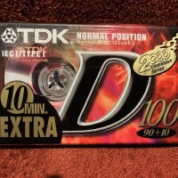 Нови касетки TDK D-90 и D-100, снимка 3 - Аудио касети - 43892477
